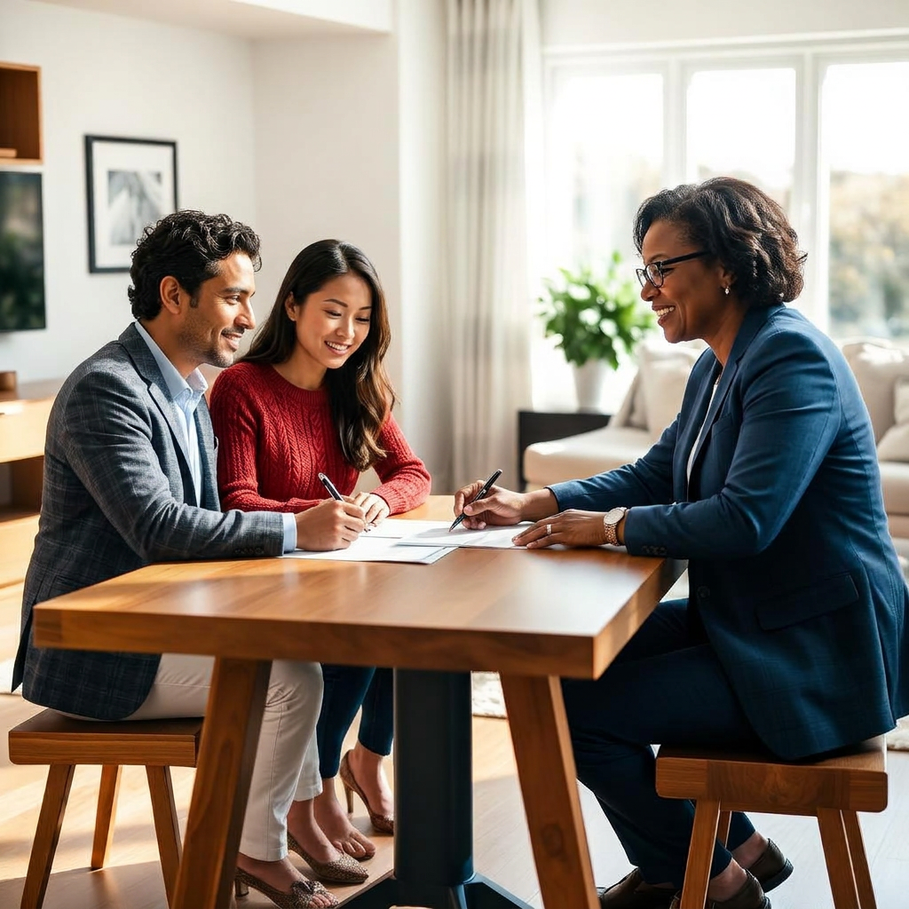 Key Advantage Certified Agent reviewing home buyer benefits with Las Vegas home buyers
